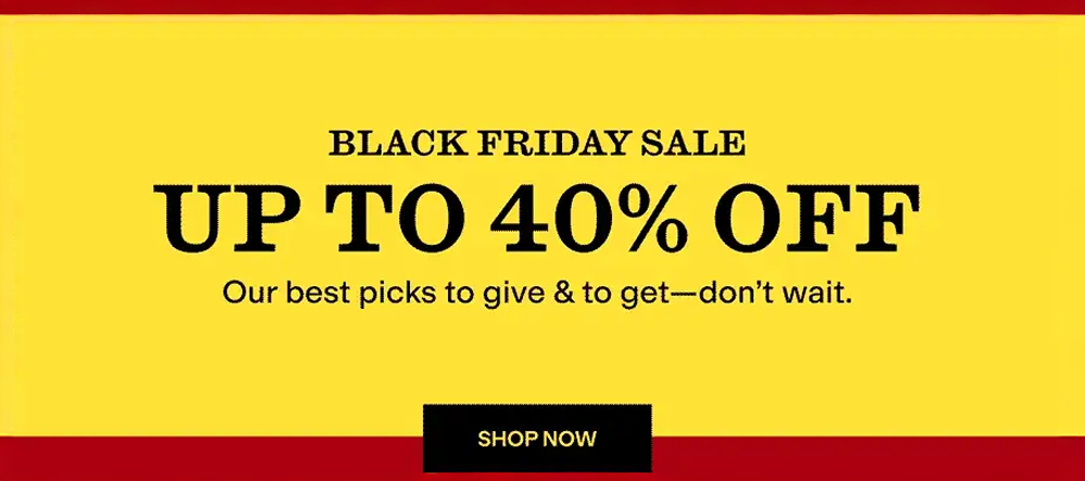 Zappos: Black Friday Sale - up to 40% off!
