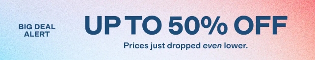 Zappos: Big deal alert. Up to 50% off. Zappos: Big deal alert. Up to 50% off.