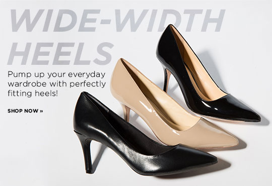 high heels in wide width